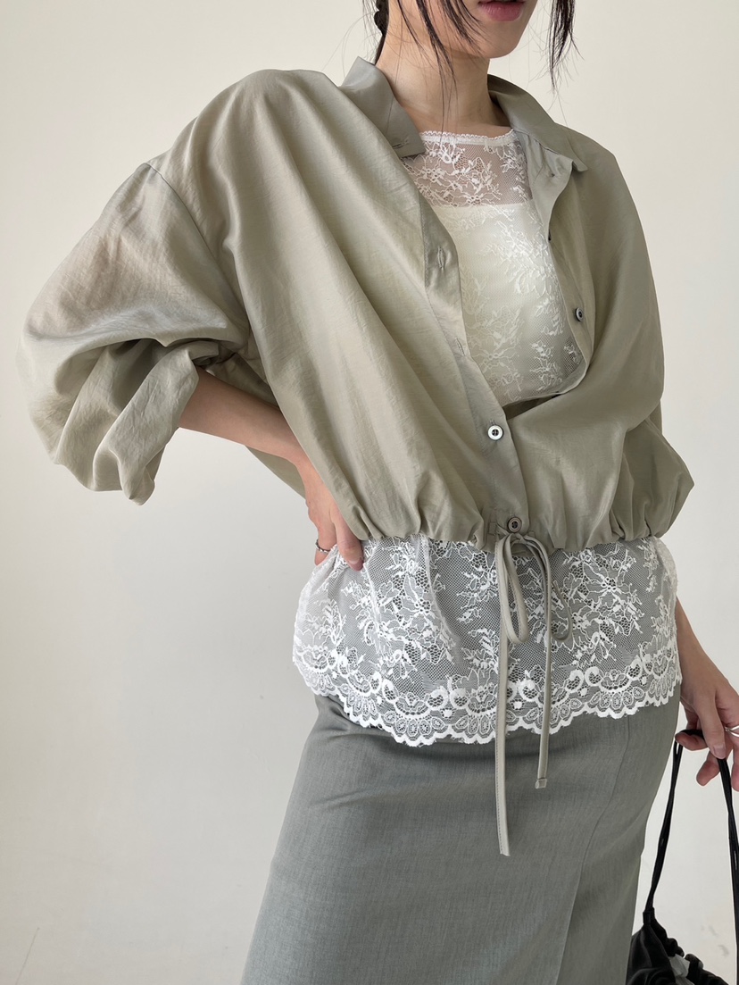 CENTO韓國直郵女士新款人氣時尚推薦休閑職業襯衫蕾絲衫高領CENTO襯衫/蕾絲衫