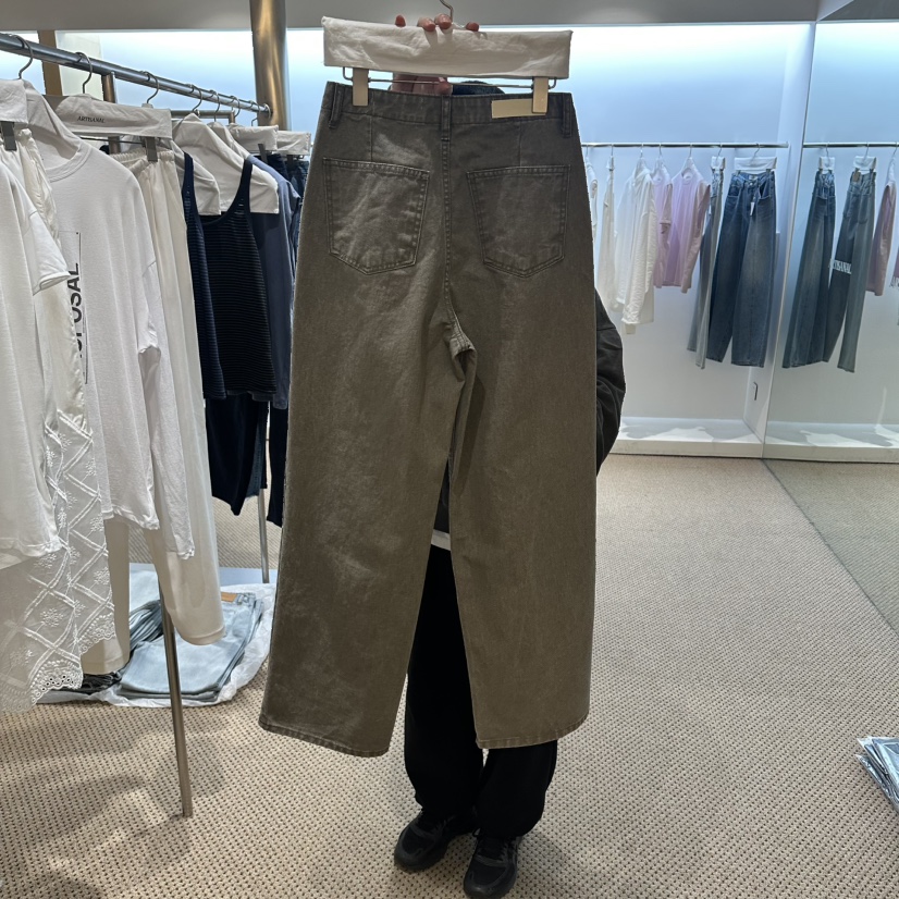 ARTISANAL韓國東大門代購女士新款26春夏休閑褲水洗棉直筒ARTISANAL休閑褲