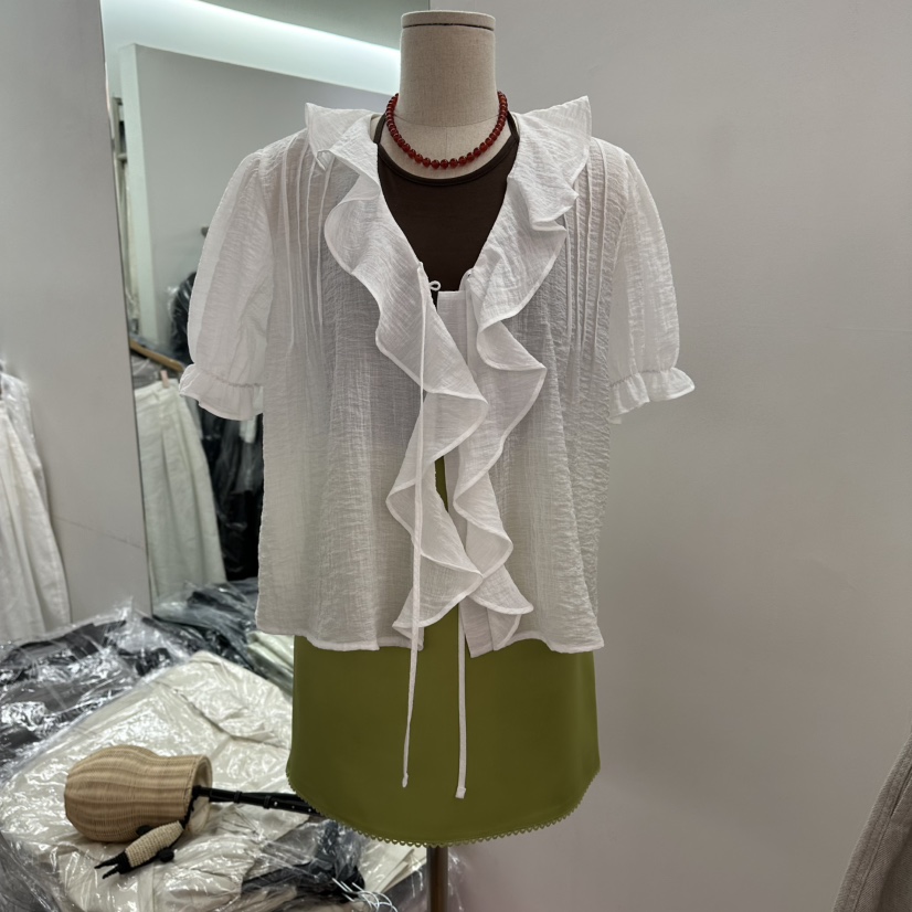 NAVE東大門實拍女士新品26春夏人氣職業真品時尚襯衫蕾絲衫NAVE襯衫/蕾絲衫圖色1