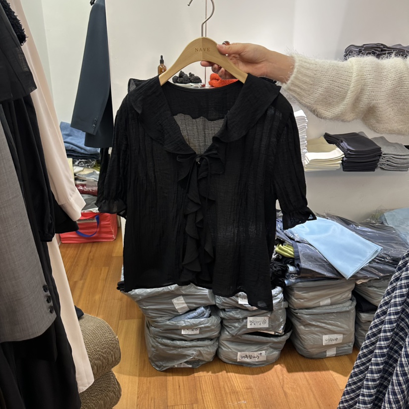 NAVE東大門實拍女士新品26春夏人氣職業真品時尚襯衫蕾絲衫NAVE襯衫/蕾絲衫圖色2
