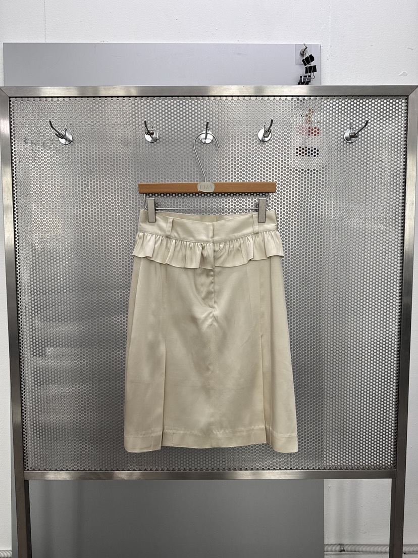 HUE/ERIA韓國直郵女裝新款熱賣26夏季26春夏長裙褶皺緞面HUE/ERIA長裙圖色2