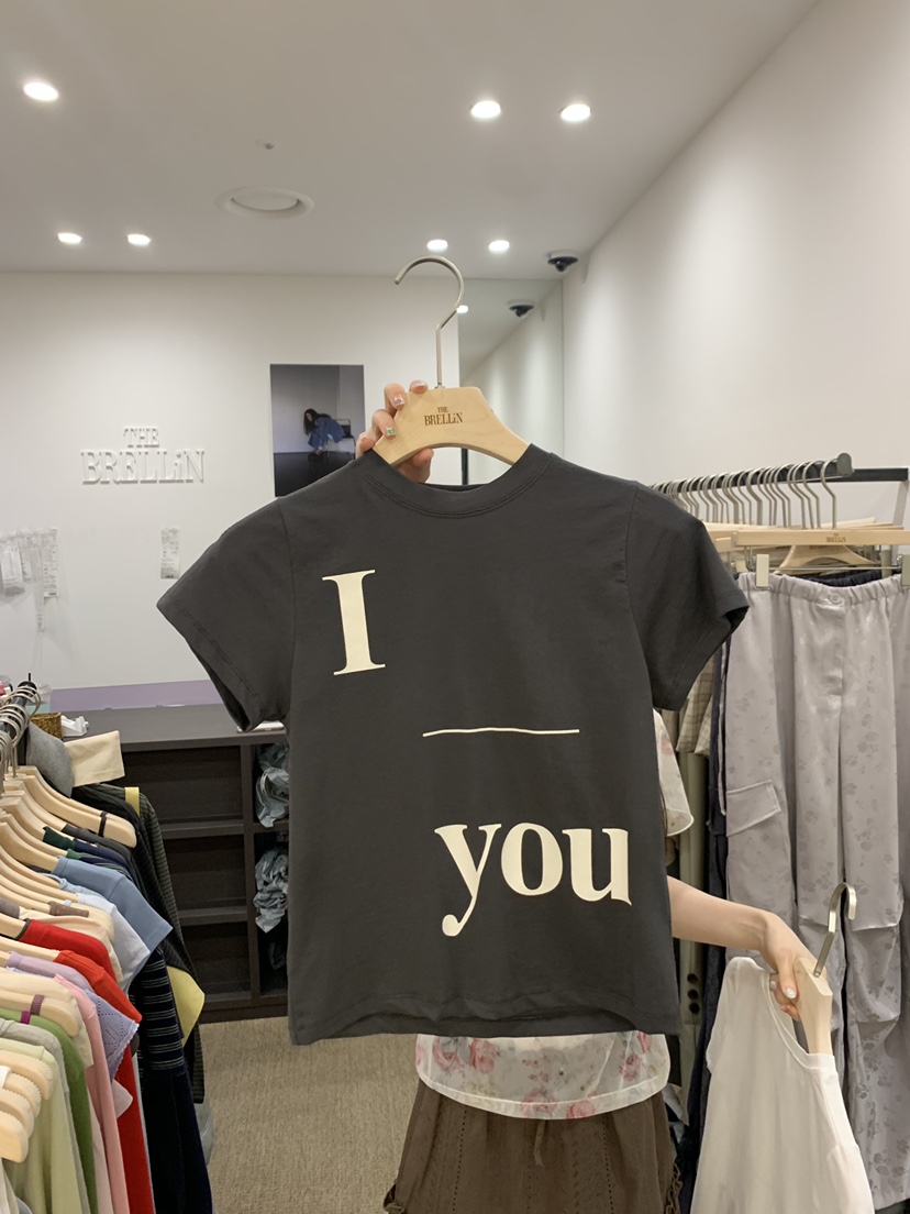 BRELLIN韓國代購女士新款時尚職業人氣推薦真品休閑26春夏T恤BRELLINT恤圖色2