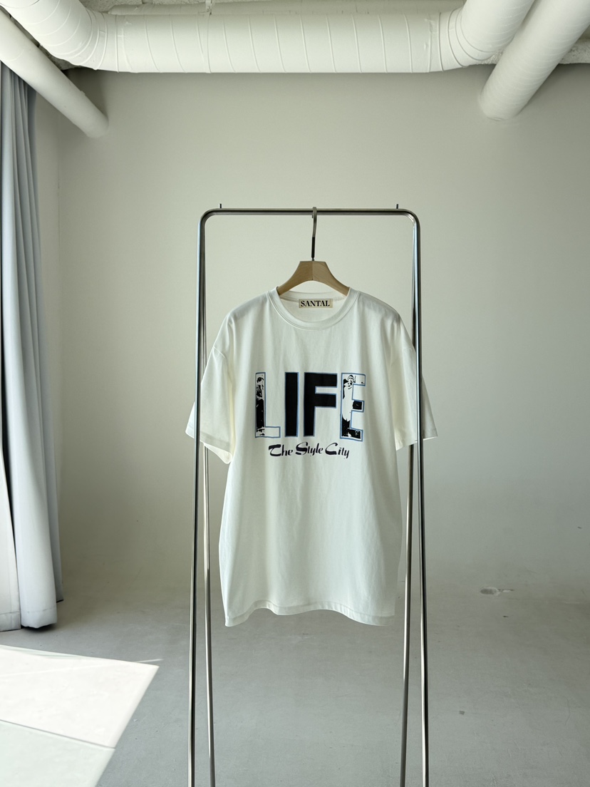 SANTAL韓國代購女裝新款熱賣真品26春夏推薦時尚休閑職業T恤SANTALT恤圖色1