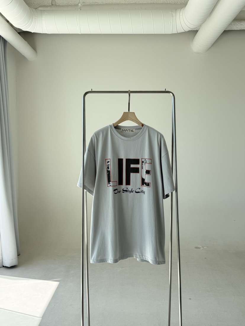 SANTAL韓國代購女裝新款熱賣真品26春夏推薦時尚休閑職業T恤SANTALT恤圖色2