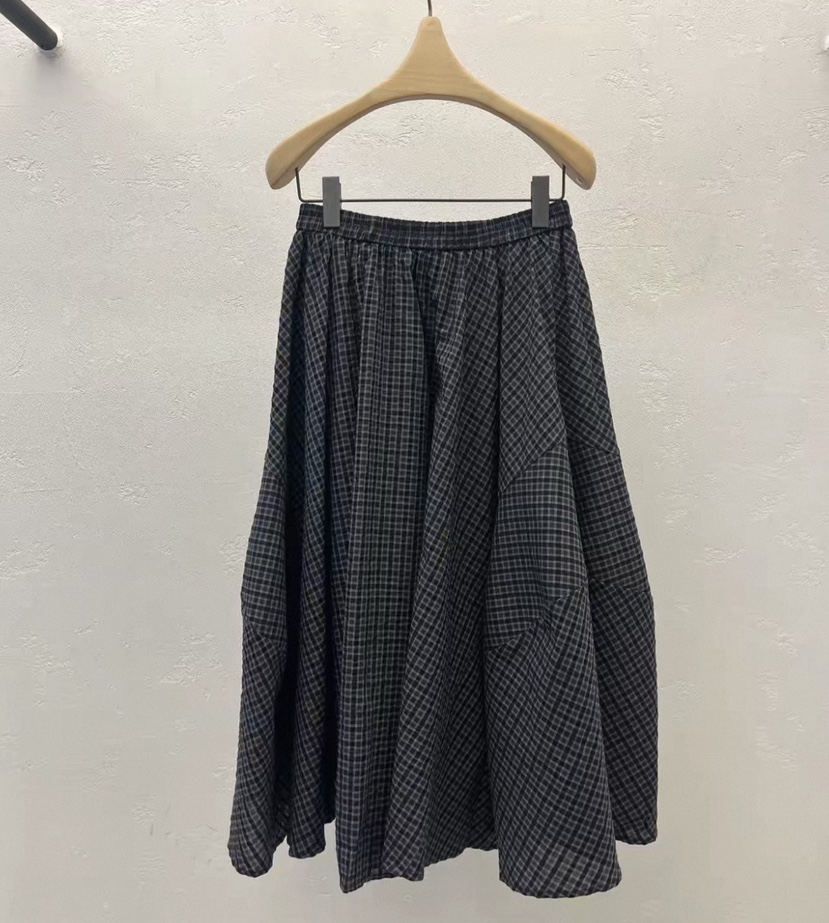 AUTUMN BEIGE-Q韓國東大門代購女裝新款休閑半身裙中短裙格子A.b/AUTUMN BEIGE半身裙/中短裙