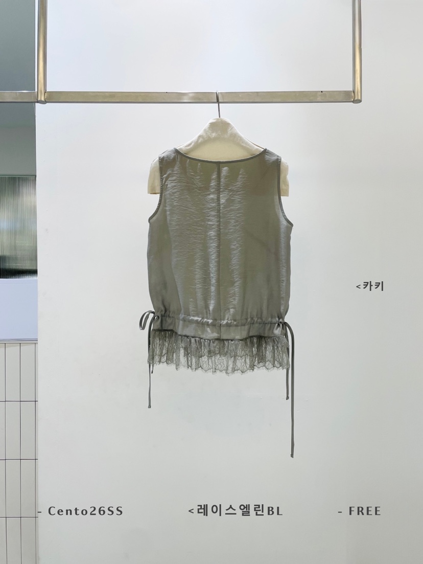 CENTO韓國代購女士新款人氣時尚休閑職業26春夏吊帶背心蕾絲CENTO吊帶/背心