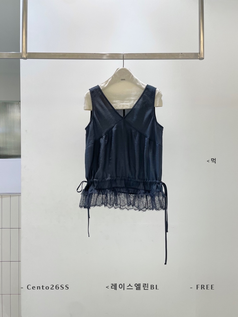 CENTO韓國代購女士新款人氣時尚休閑職業26春夏吊帶背心蕾絲CENTO吊帶/背心圖色3