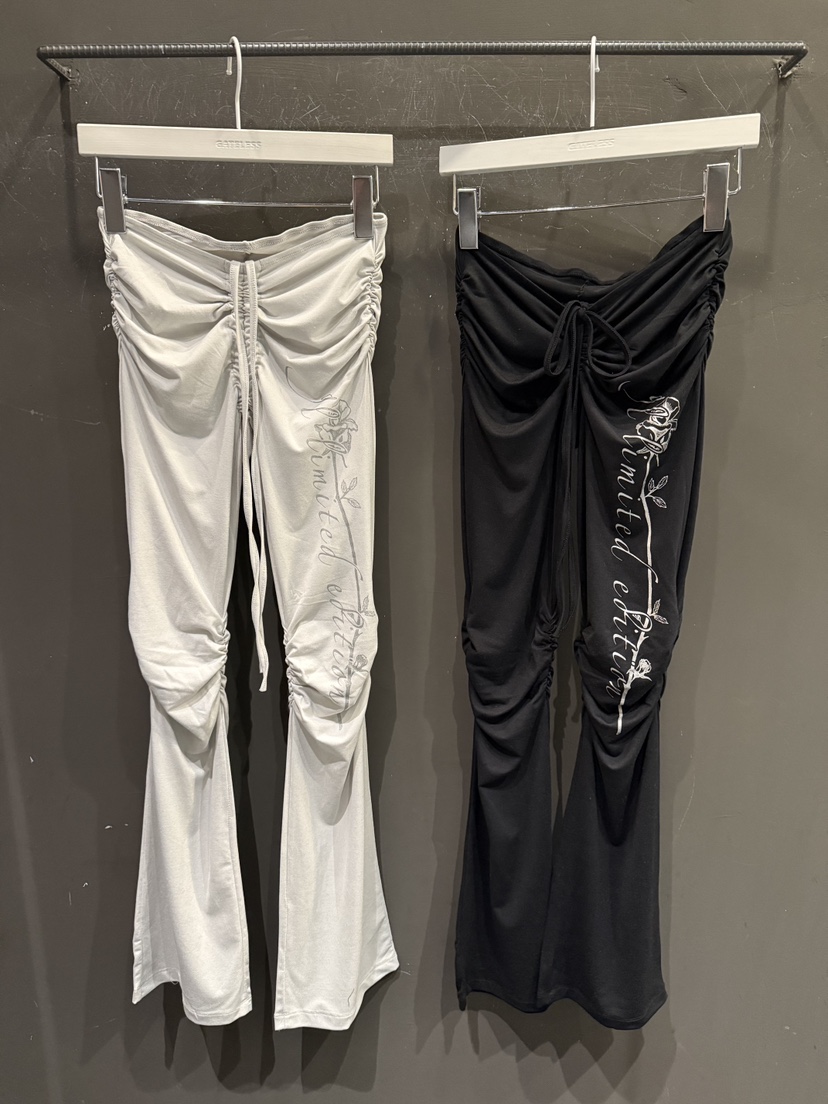 GATELESS韓國東大門代購女士新款26春夏推薦時尚休閑褲褶皺GATELESS休閑褲