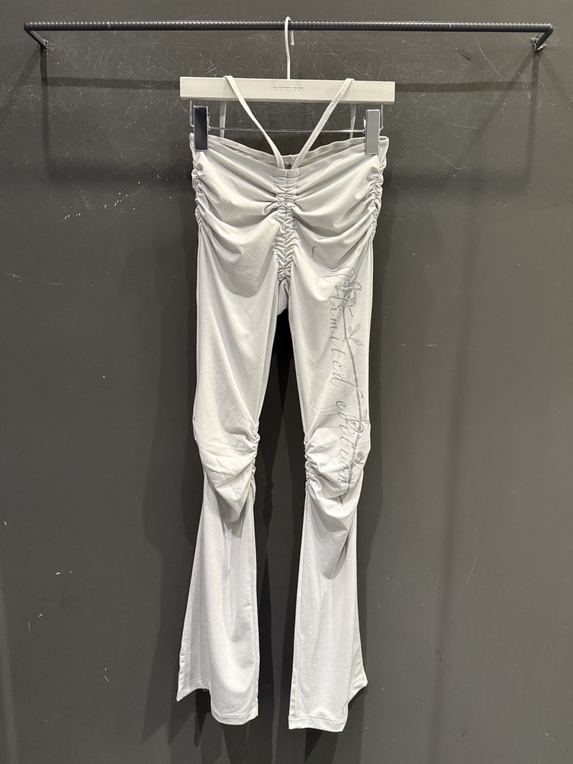 GATELESS韓國東大門代購女士新款26春夏推薦時尚休閑褲褶皺GATELESS休閑褲圖色1