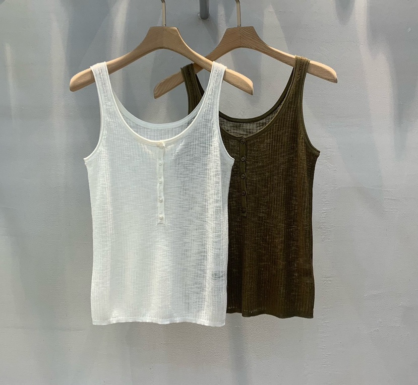 THE SIL東大門實拍韓國女裝新品26夏季熱賣吊帶背心紐扣THE SIL/1 2ILLY吊帶/背心