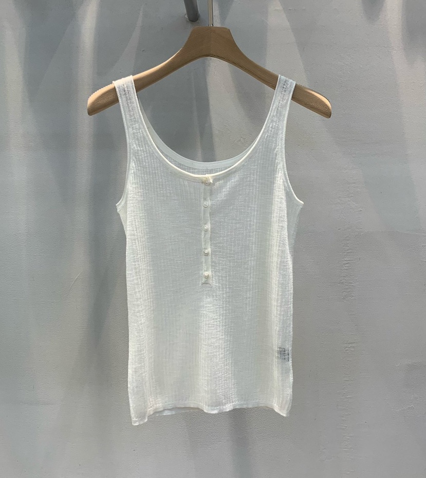 THE SIL東大門實拍韓國女裝新品26夏季熱賣吊帶背心紐扣THE SIL/1 2ILLY吊帶/背心圖色1