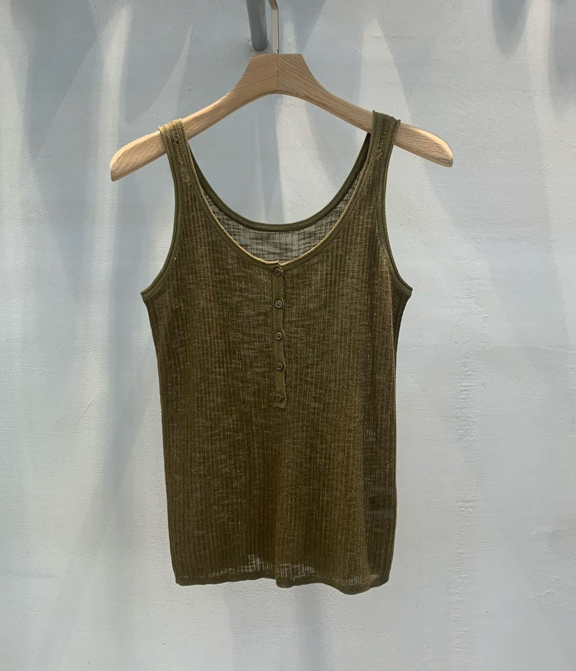 THE SIL東大門實拍韓國女裝新品26夏季熱賣吊帶背心紐扣THE SIL/1 2ILLY吊帶/背心圖色2