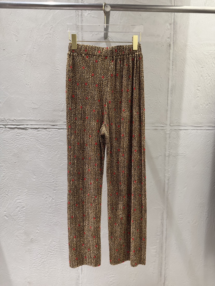 UNICO-p韓國東大門代購女裝新款26夏季時尚人氣休閑褲豹紋UNICO休閑褲