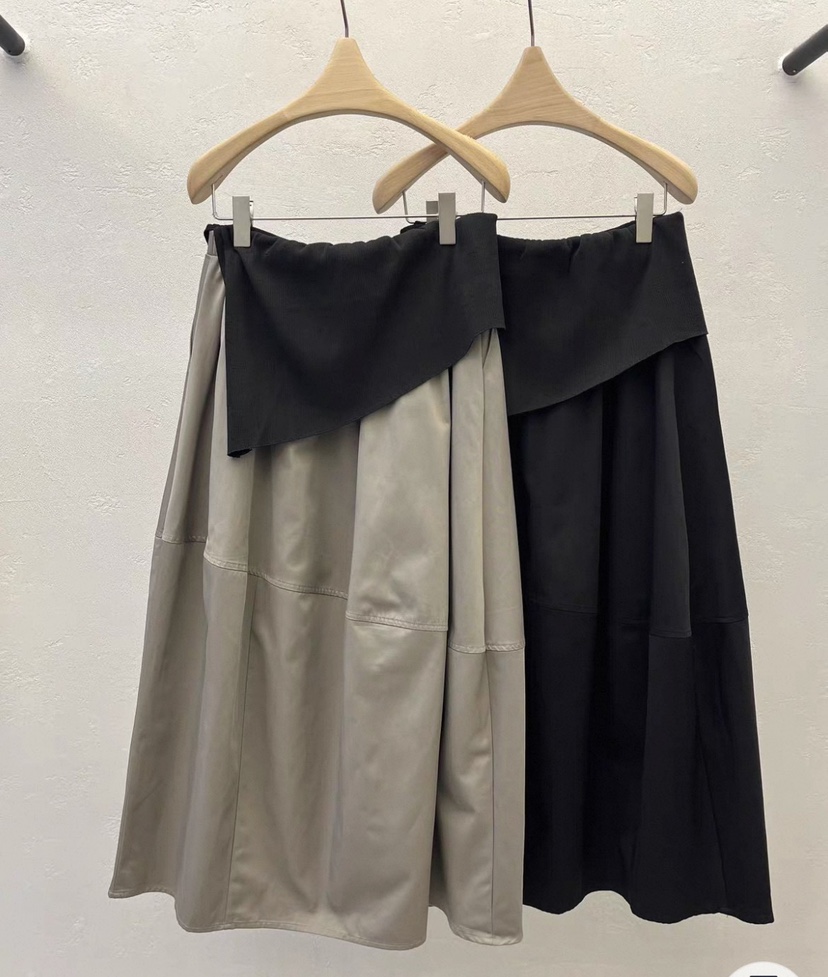 AUTUMN BEIGE-Q韓國東大門直郵女裝新款熱賣半身裙中短裙撞色A.b/AUTUMN BEIGE半身裙/中短裙