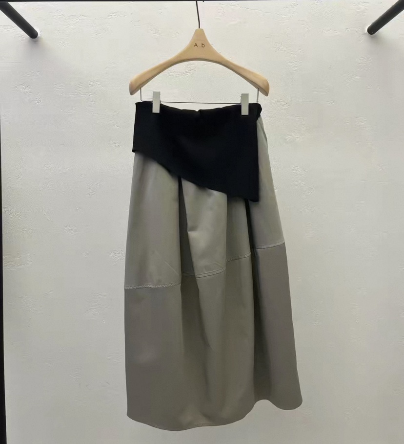 AUTUMN BEIGE-Q韓國東大門直郵女裝新款熱賣半身裙中短裙撞色A.b/AUTUMN BEIGE半身裙/中短裙圖色2