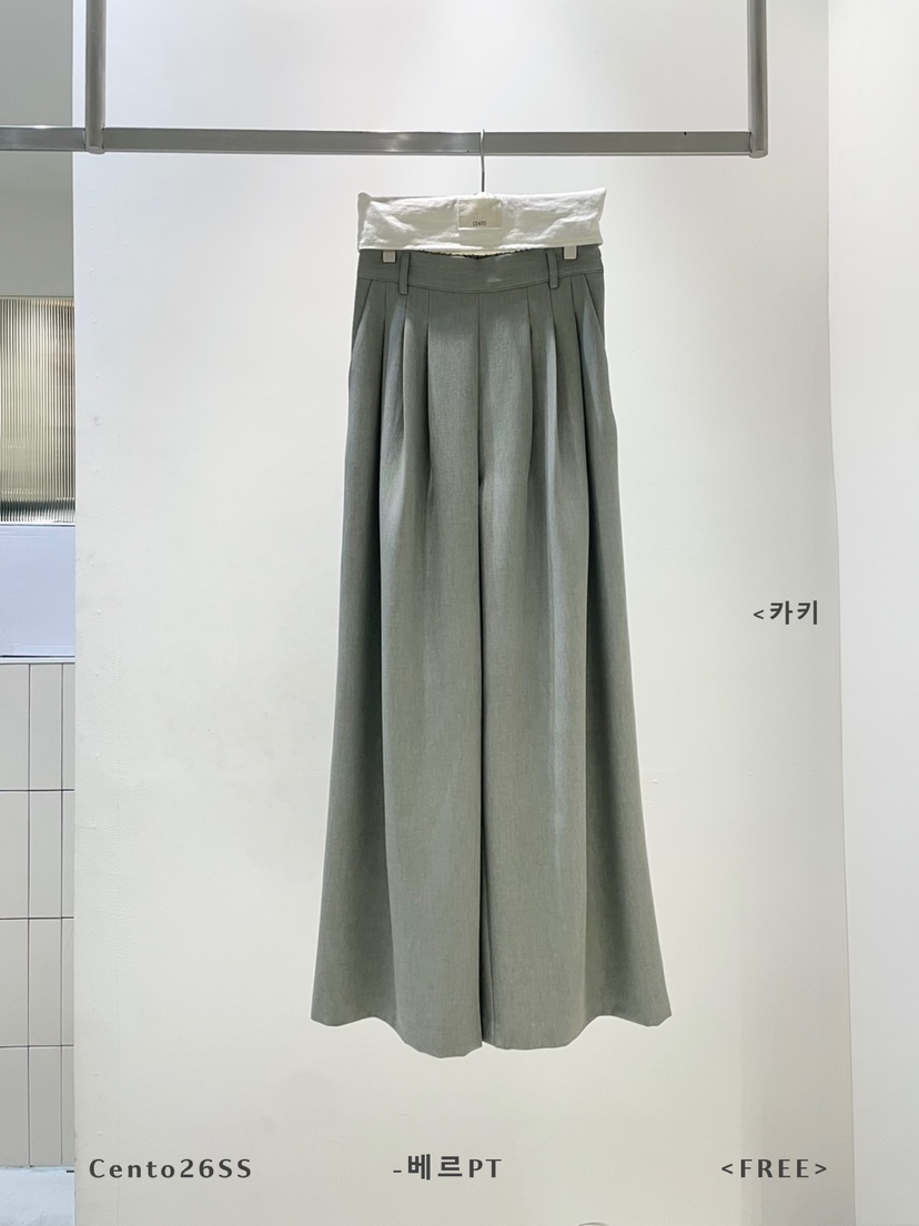 CENTO韓國東大門代購女士新品26春夏熱賣職業26夏季休閑褲CENTO休閑褲圖色1