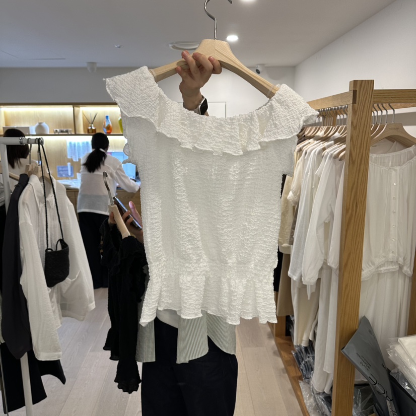 ROUNDER東大門實拍韓國女裝新品推薦人氣休閑26夏季襯衫蕾絲衫ROUNDER襯衫/蕾絲衫