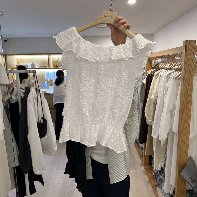 ROUNDER東大門實拍韓國女裝新品推薦人氣休閑26夏季襯衫蕾絲衫ROUNDER襯衫/蕾絲衫圖色1