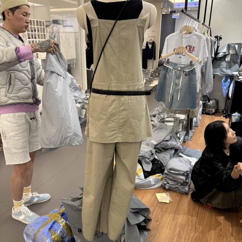 JADEMARKET東大門實拍女士新款熱賣推薦背帶褲不含腰帶多層JADE SEOUL_MARKET背帶褲