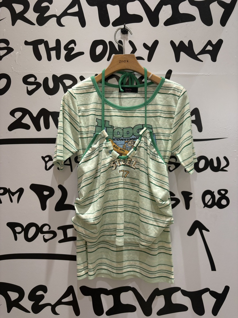 2ND K東大門實拍韓國女士新款26春夏休閑熱賣26夏季推薦T恤2ND KT恤圖色3