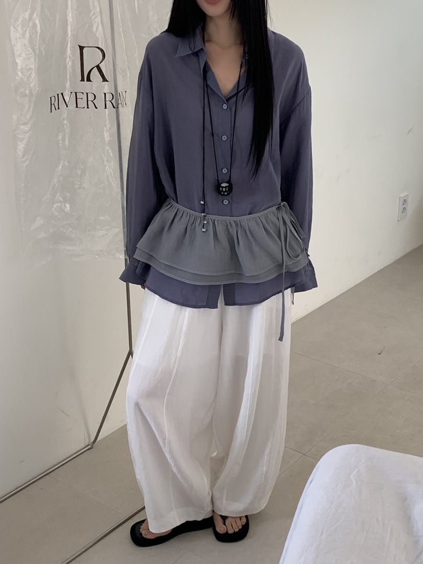 RIVER RAIN韓國直郵女士新品熱賣職業26春夏休閑套裝含腰帶RIVER RAIN套裝