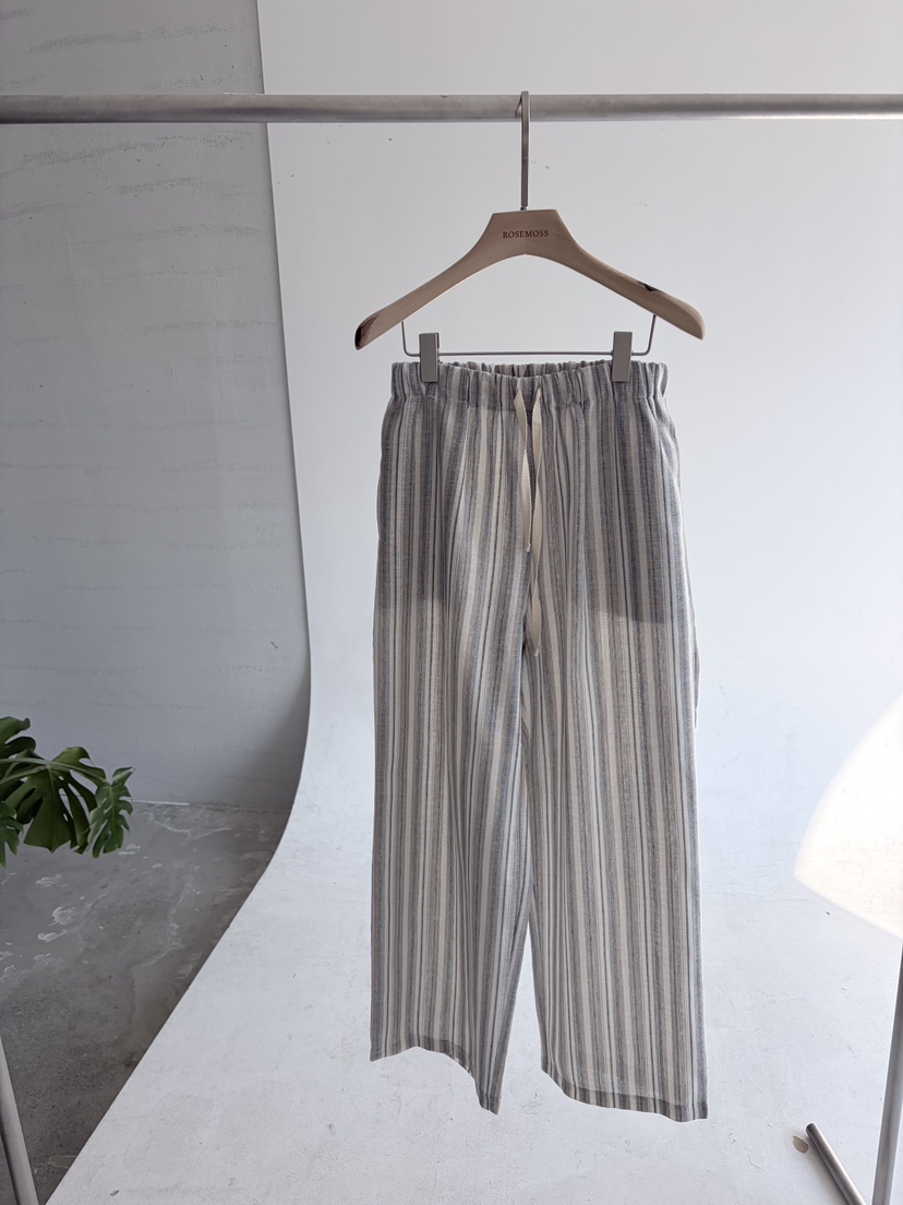 ORDINARYA/ROSEMOSS韓國代購女士新品人氣26夏季休閑褲亞麻布ORDINARYA/ROSEMOSS休閑褲圖色2米色