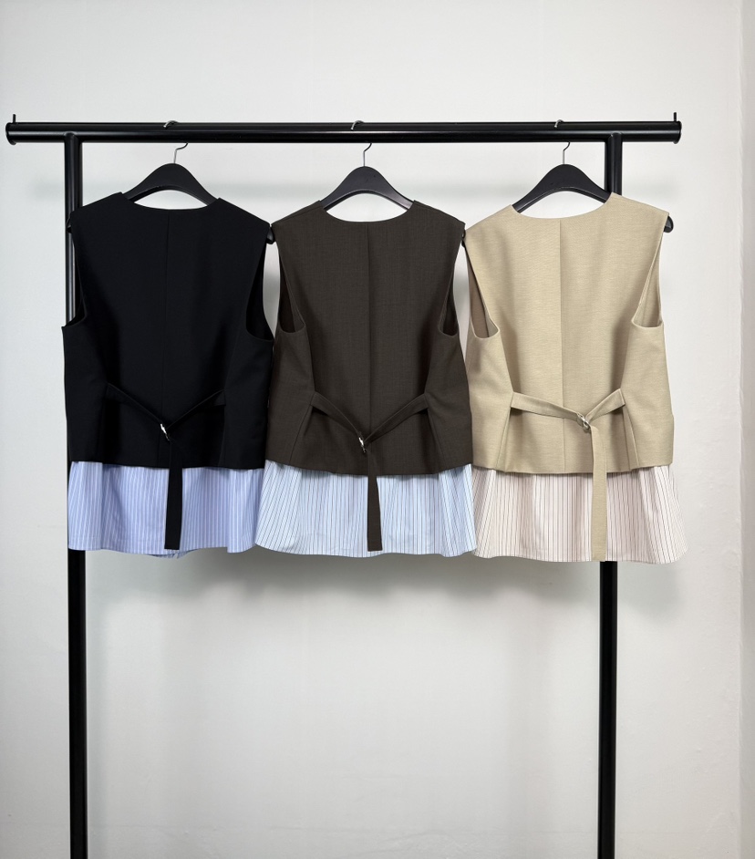 FEFFER韓國代購女裝新品推薦26夏季時尚26春夏休閑熱賣馬甲FEFFER馬甲