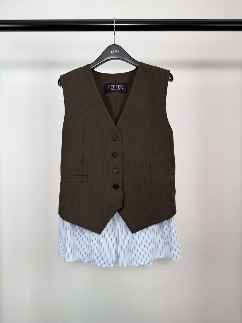 FEFFER韓國代購女裝新品推薦26夏季時尚26春夏休閑熱賣馬甲FEFFER馬甲圖色2