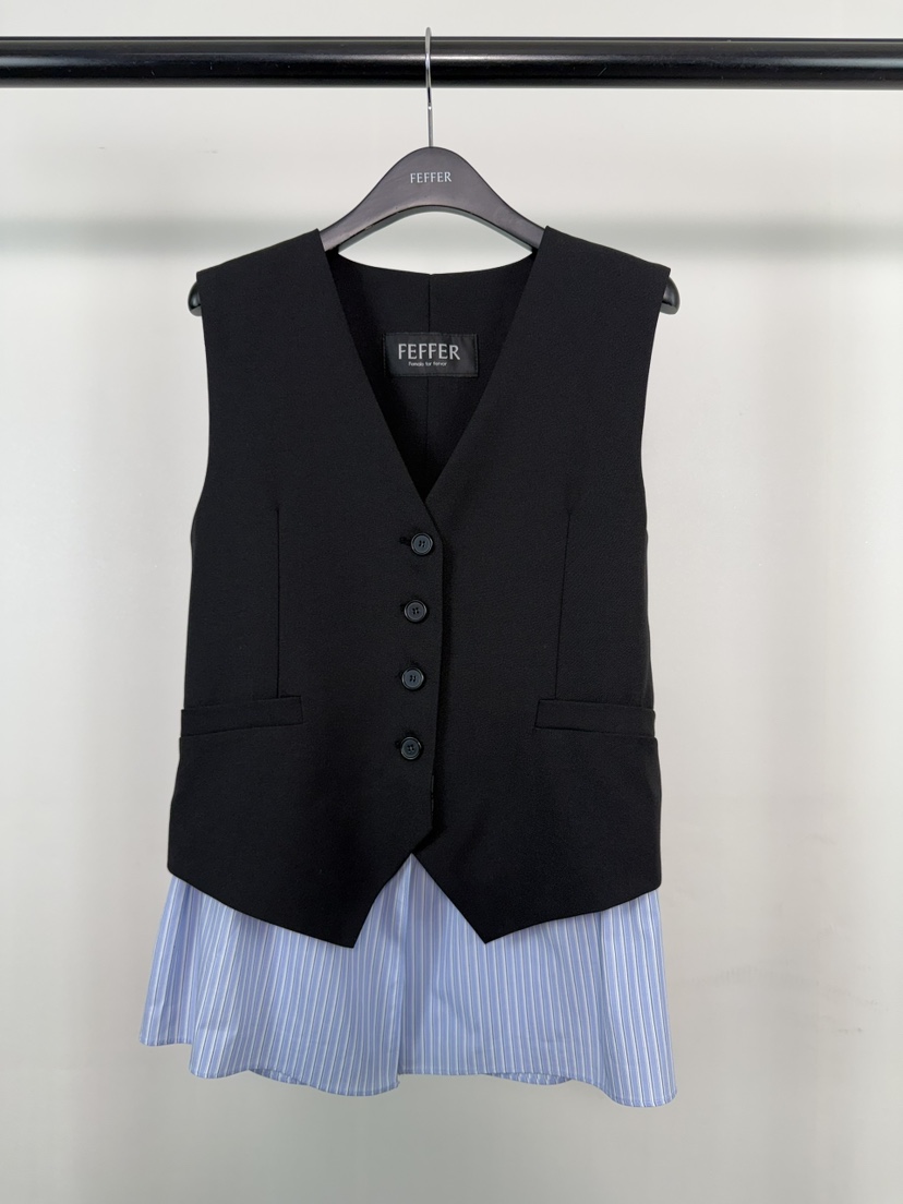 FEFFER韓國代購女裝新品推薦26夏季時尚26春夏休閑熱賣馬甲FEFFER馬甲圖色3