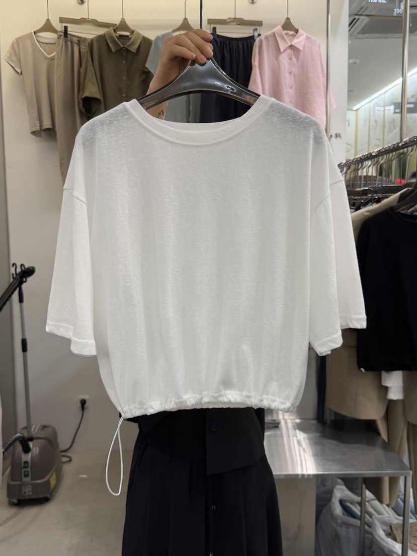 THE SIL韓國直郵女裝新品真品休閑人氣熱賣26春夏T恤串珠THE SIL/1 2ILLYT恤圖色1