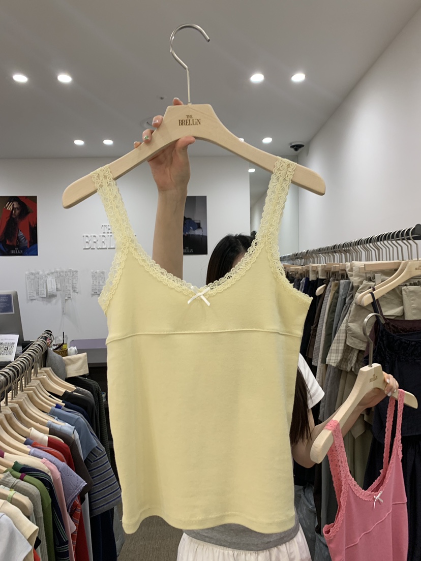 BRELLIN韓國直郵實拍女裝新款26春夏熱賣26夏季吊帶背心蕾絲BRELLIN吊帶/背心圖色2