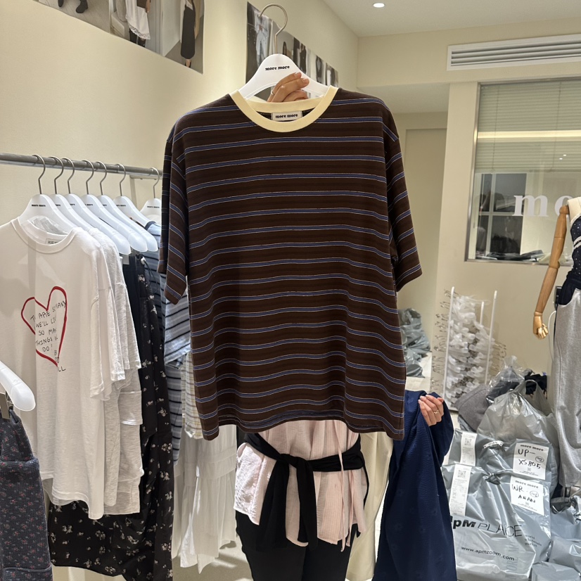 MOREMORE韓國代購女裝新品26春夏時尚26夏季休閑人氣推薦T恤more moreT恤圖色1