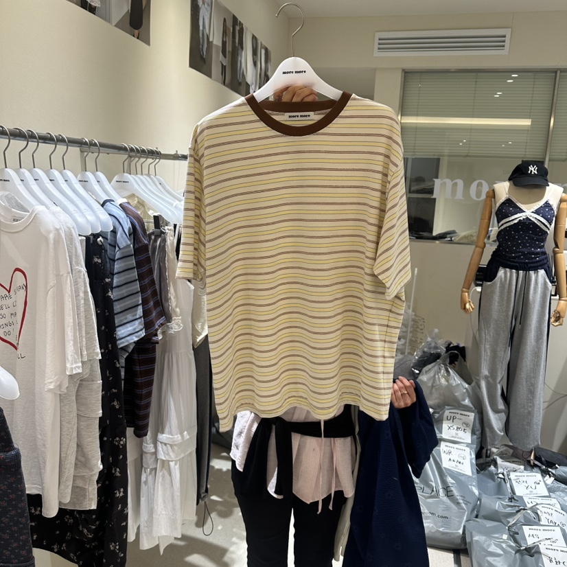 MOREMORE韓國代購女裝新品26春夏時尚26夏季休閑人氣推薦T恤more moreT恤圖色3