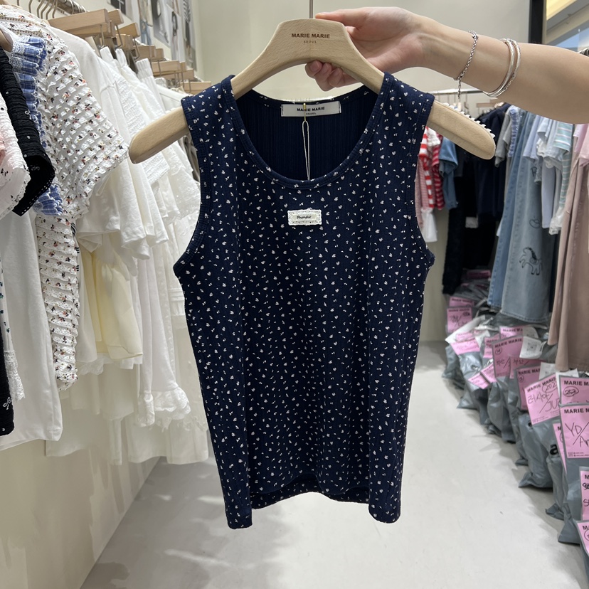 MARIE MARIE韓國代購女士新款職業真品熱賣吊帶背心花朵MARIE MARIE吊帶/背心圖色3