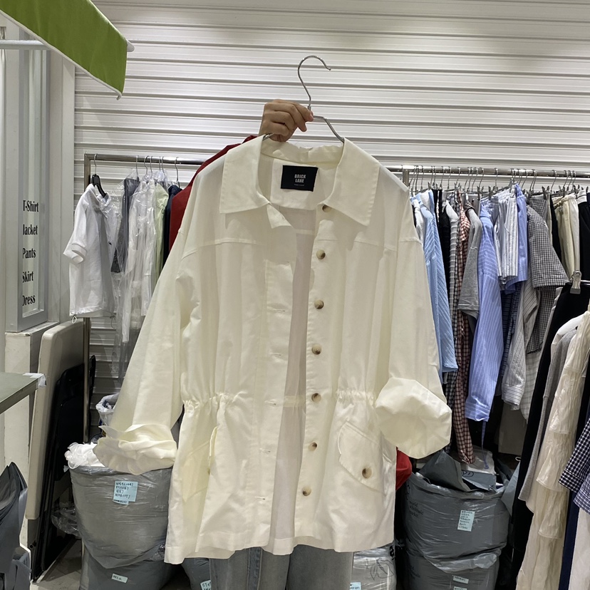 BRICKLANE韓國直郵實拍女士新品時尚熱賣推薦夾克亞麻布口袋BRICKLANE夾克圖色1