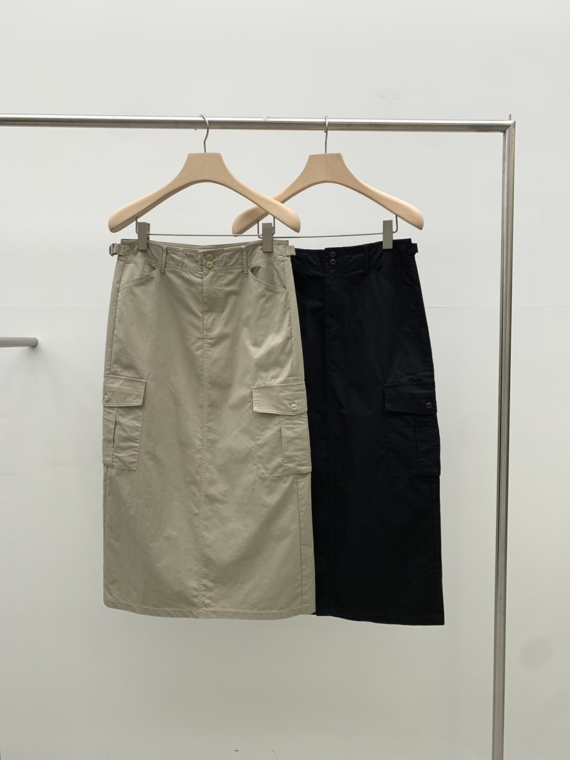 LEGACY BONE東大門實拍韓國女士新品推薦時尚休閑長裙口袋LEGACY BONE長裙