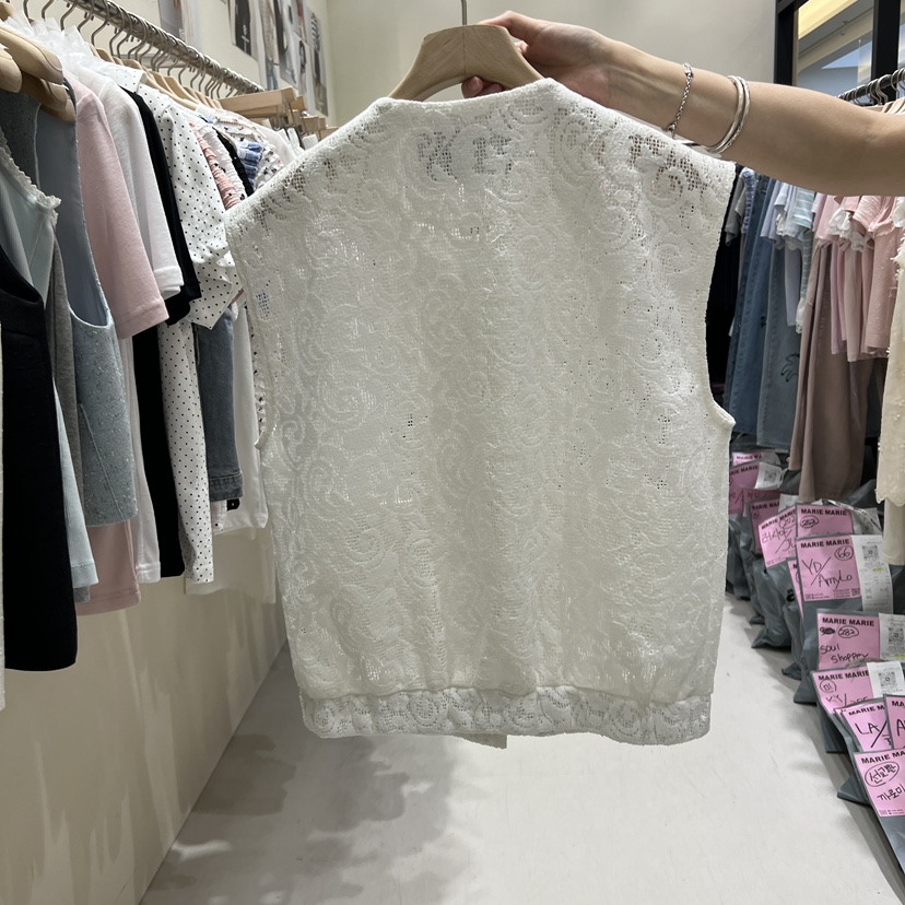 MARIE MARIE韓國東大門直郵女裝新品26春夏人氣馬甲刺繡MARIE MARIE馬甲