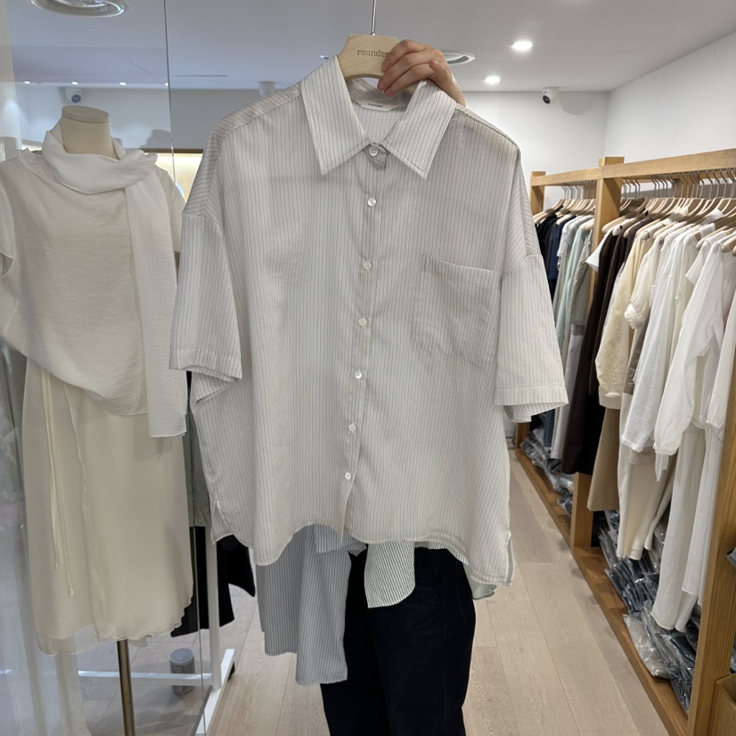 ROUNDER韓國直郵實拍女裝新款推薦時尚26春夏26夏季襯衫蕾絲衫ROUNDER襯衫/蕾絲衫圖色2