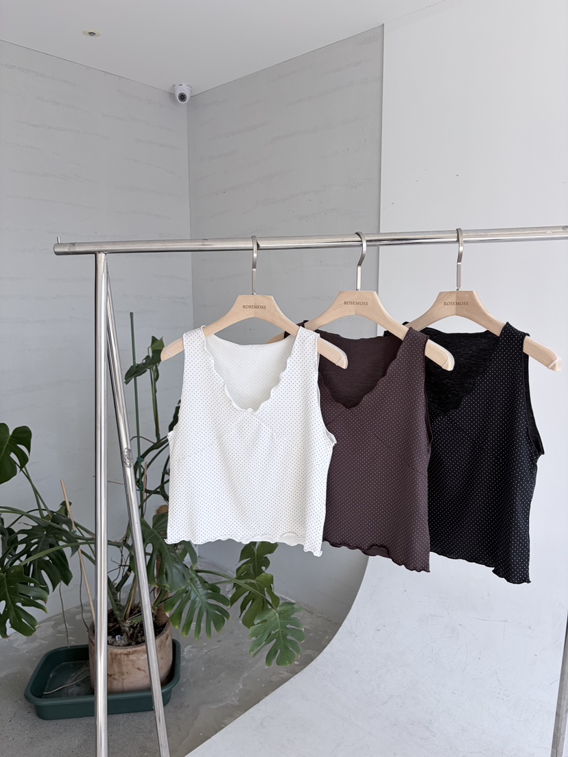 ORDINARYA/ROSEMOSS韓國直郵實拍女裝新款熱賣吊帶背心圓點ORDINARYA/ROSEMOSS吊帶/背心