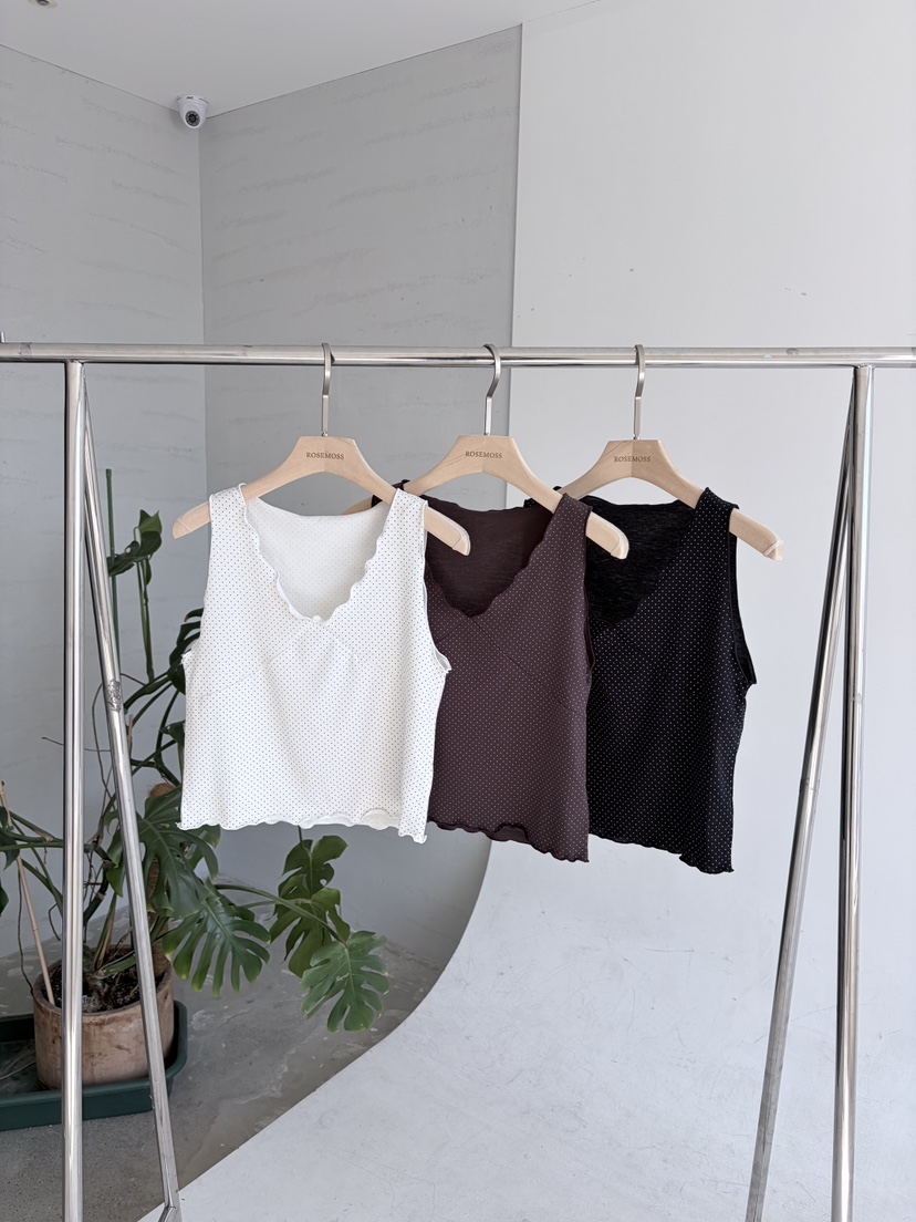 ORDINARYA/ROSEMOSS韓國直郵實拍女裝新款熱賣吊帶背心圓點ORDINARYA/ROSEMOSS吊帶/背心