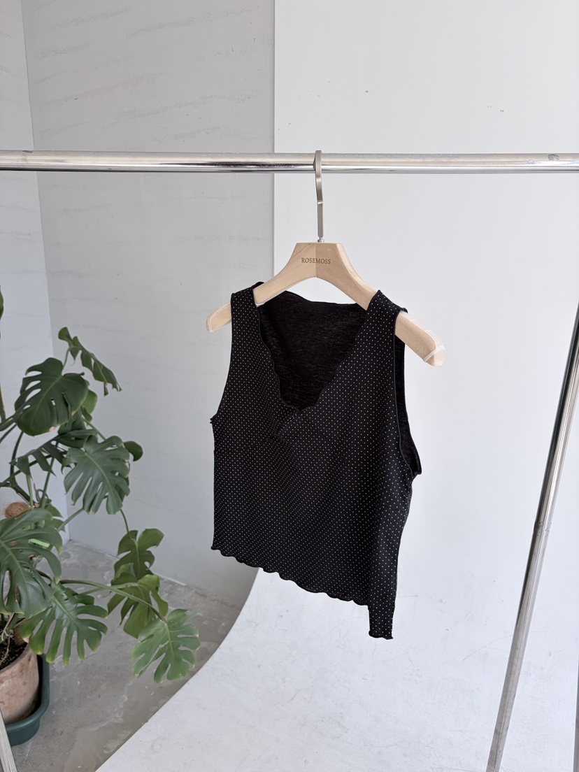 ORDINARYA/ROSEMOSS韓國直郵實拍女裝新款熱賣吊帶背心圓點ORDINARYA/ROSEMOSS吊帶/背心