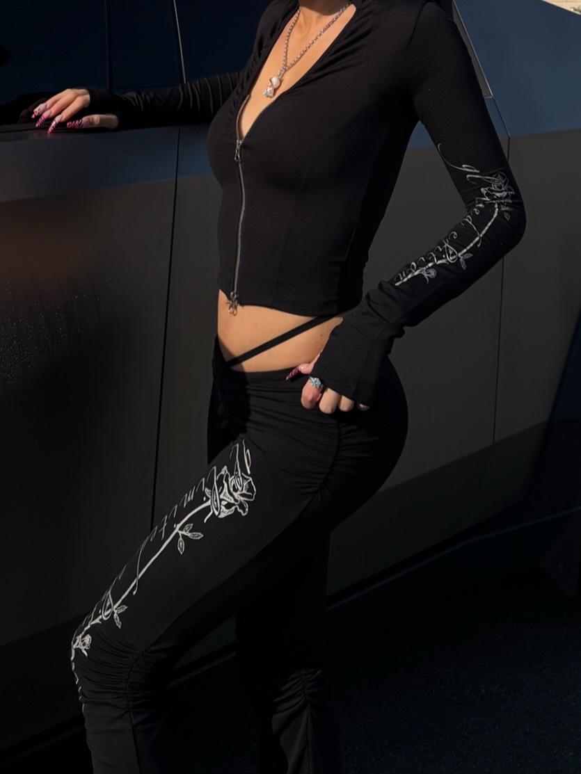 GATELESS韓國直郵實拍女士新款人氣26夏季時尚衛衣拉鏈褶皺GATELESS衛衣