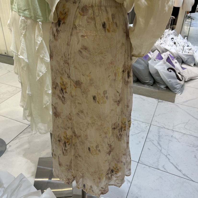 HER/PLAYLIST東大門直郵女裝新品時尚熱賣職業真品長裙印花HER/PLAYLIST長裙