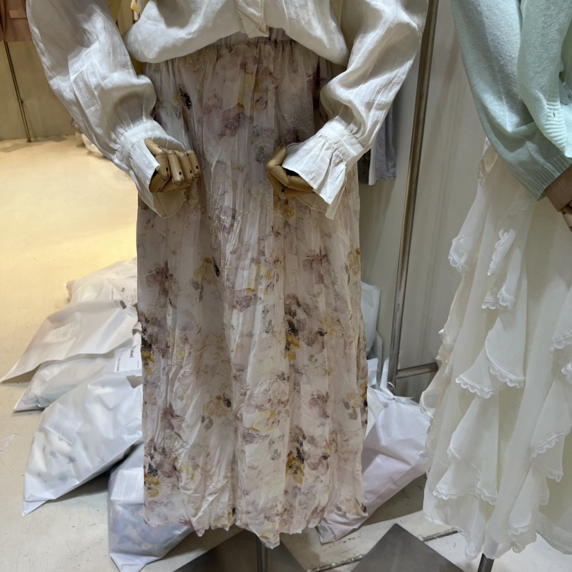 HER/PLAYLIST東大門直郵女裝新品時尚熱賣職業真品長裙印花HER/PLAYLIST長裙圖色1