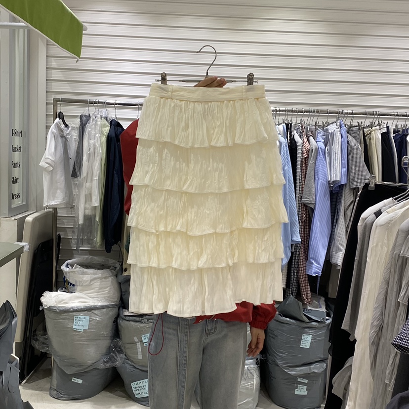 BRICKLANE韓國東大門直郵女裝新品休閑人氣推薦職業長裙褶皺BRICKLANE長裙