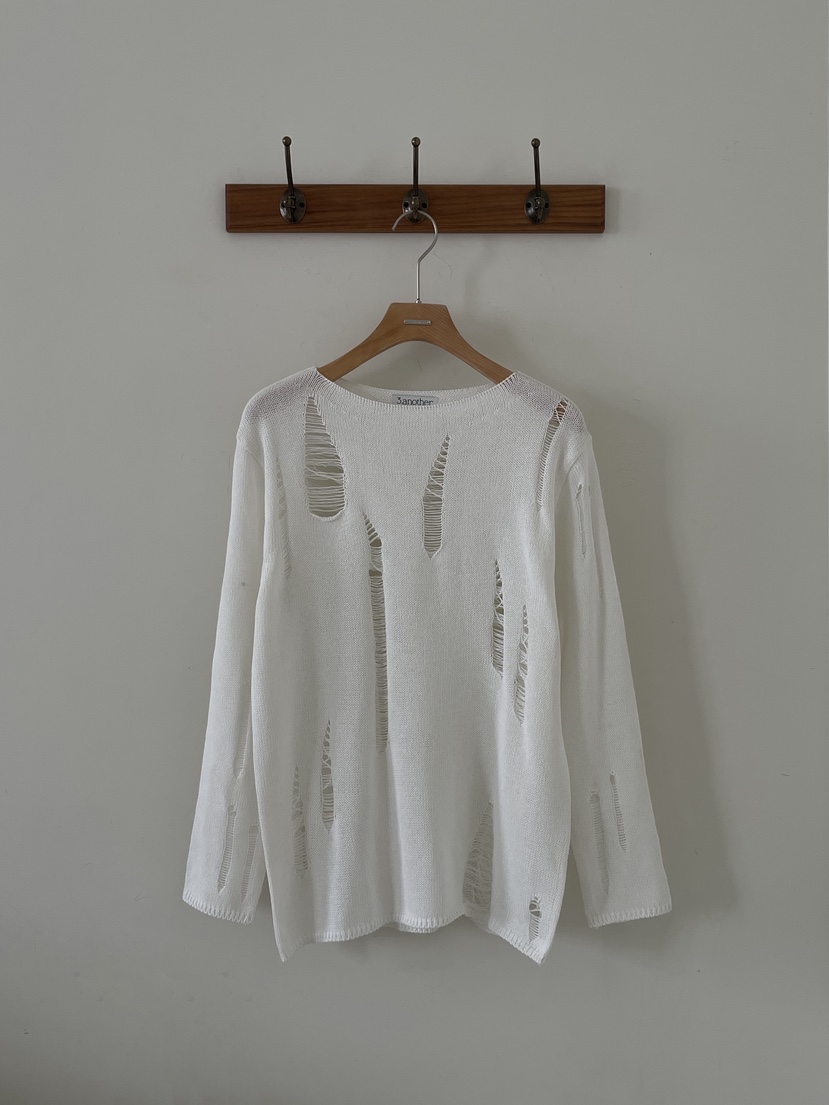 3 ANOTHER韓國直郵女士新品休閑26夏季時尚針織衫亞麻布3 ANOTHER針織衫圖色1