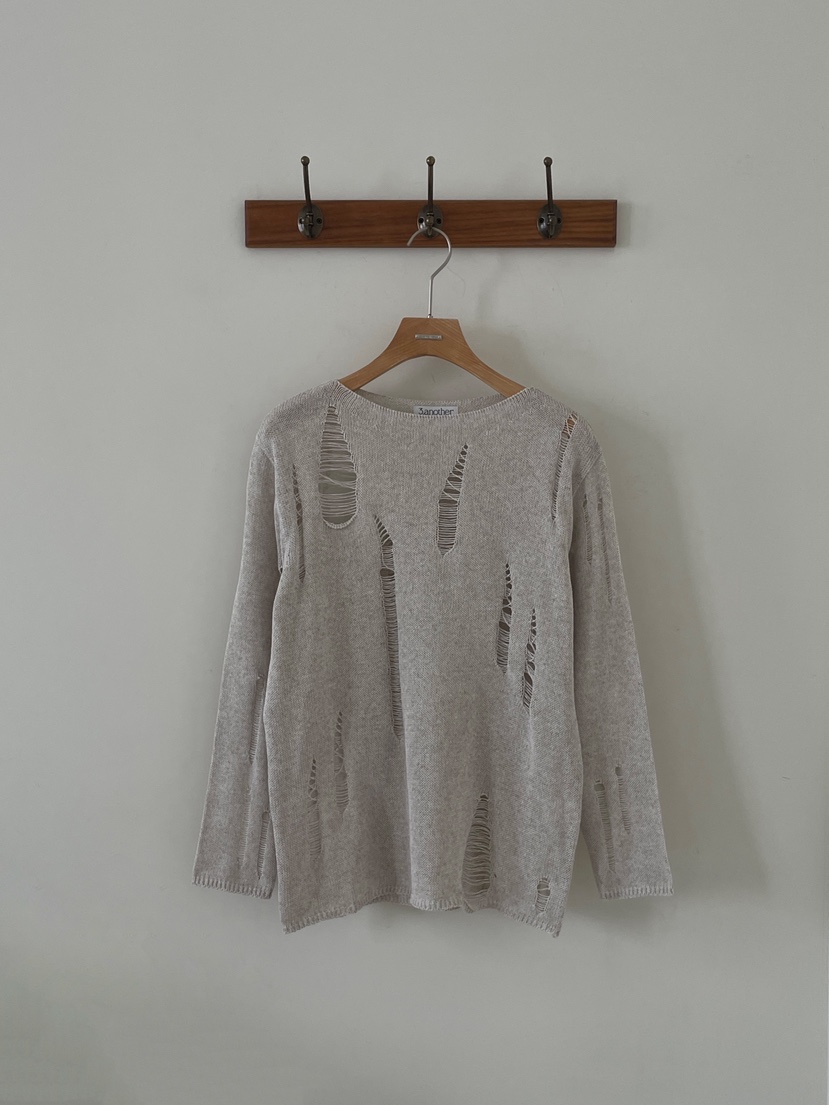 3 ANOTHER韓國直郵女士新品休閑26夏季時尚針織衫亞麻布3 ANOTHER針織衫圖色3