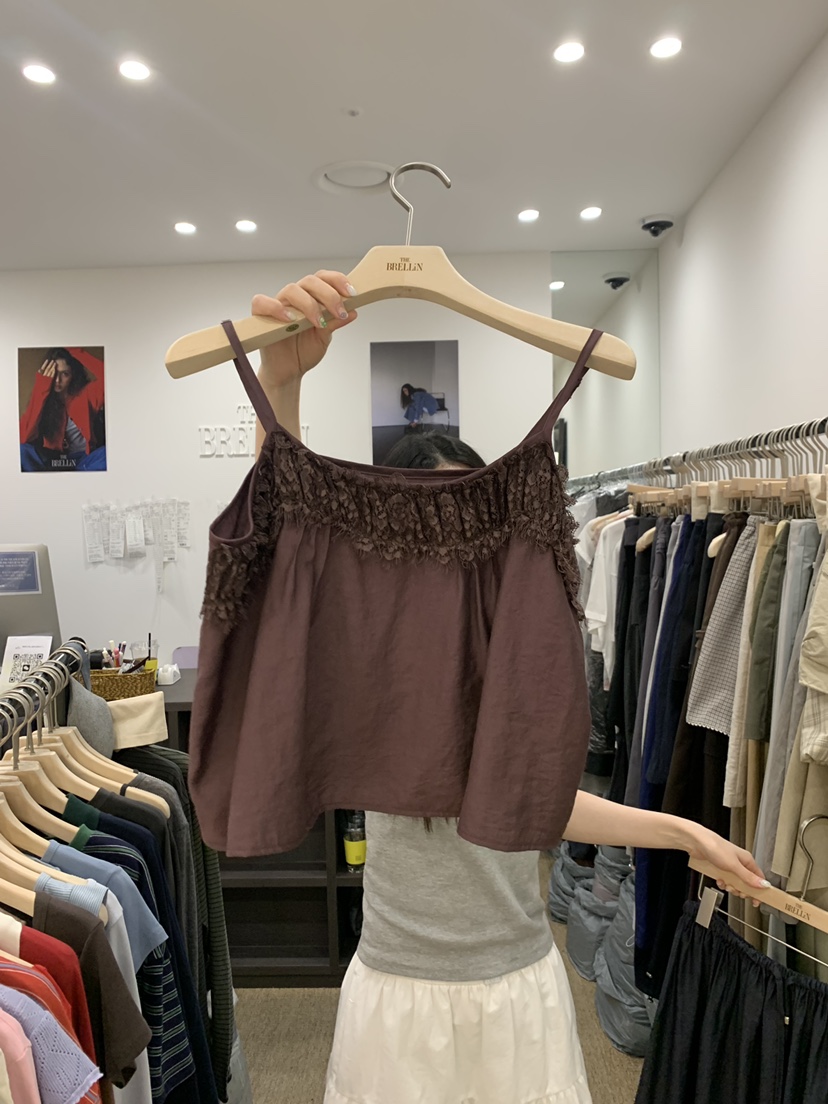 BRELLIN東大門代購女士新款人氣熱賣真品休閑吊帶背心蕾絲BRELLIN吊帶/背心圖色1