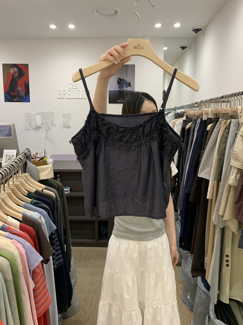 BRELLIN東大門代購女士新款人氣熱賣真品休閑吊帶背心蕾絲BRELLIN吊帶/背心圖色2