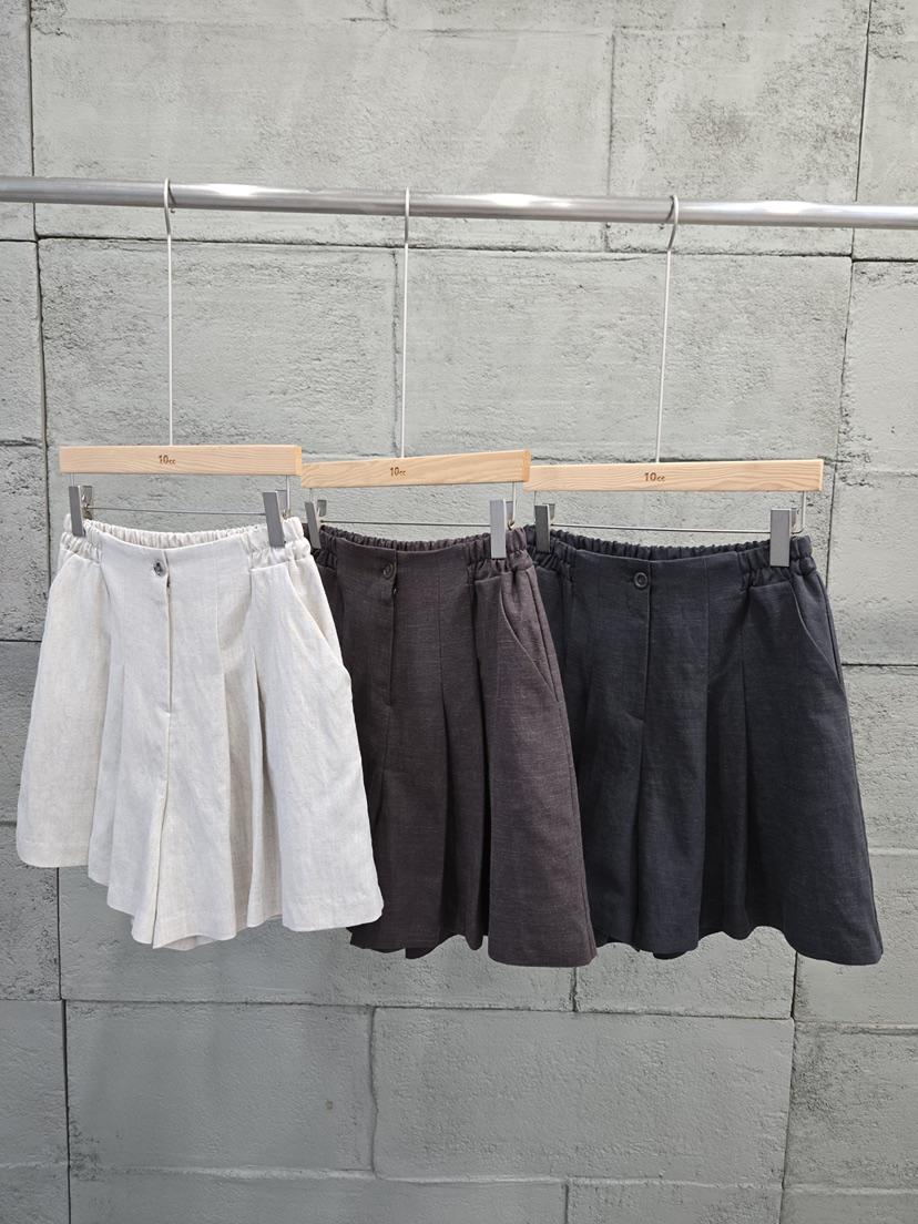 10CC韓國代購女裝新品推薦休閑26春夏熱賣職業短褲亞麻布10CC短褲